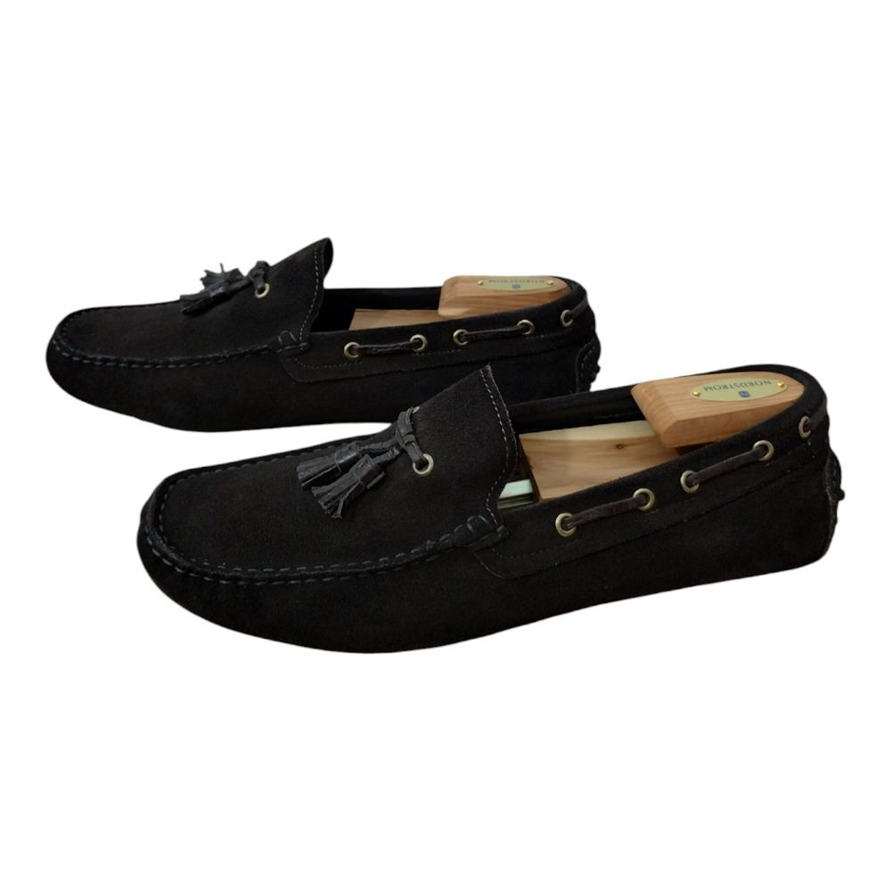 Atelier Men's Suede Slip On Tasseled Driving Loafers Moccasins‎ Size 45